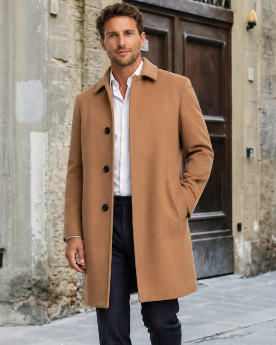 AI lifestyle e-commerce — wool coat in environment shot, Filmatix