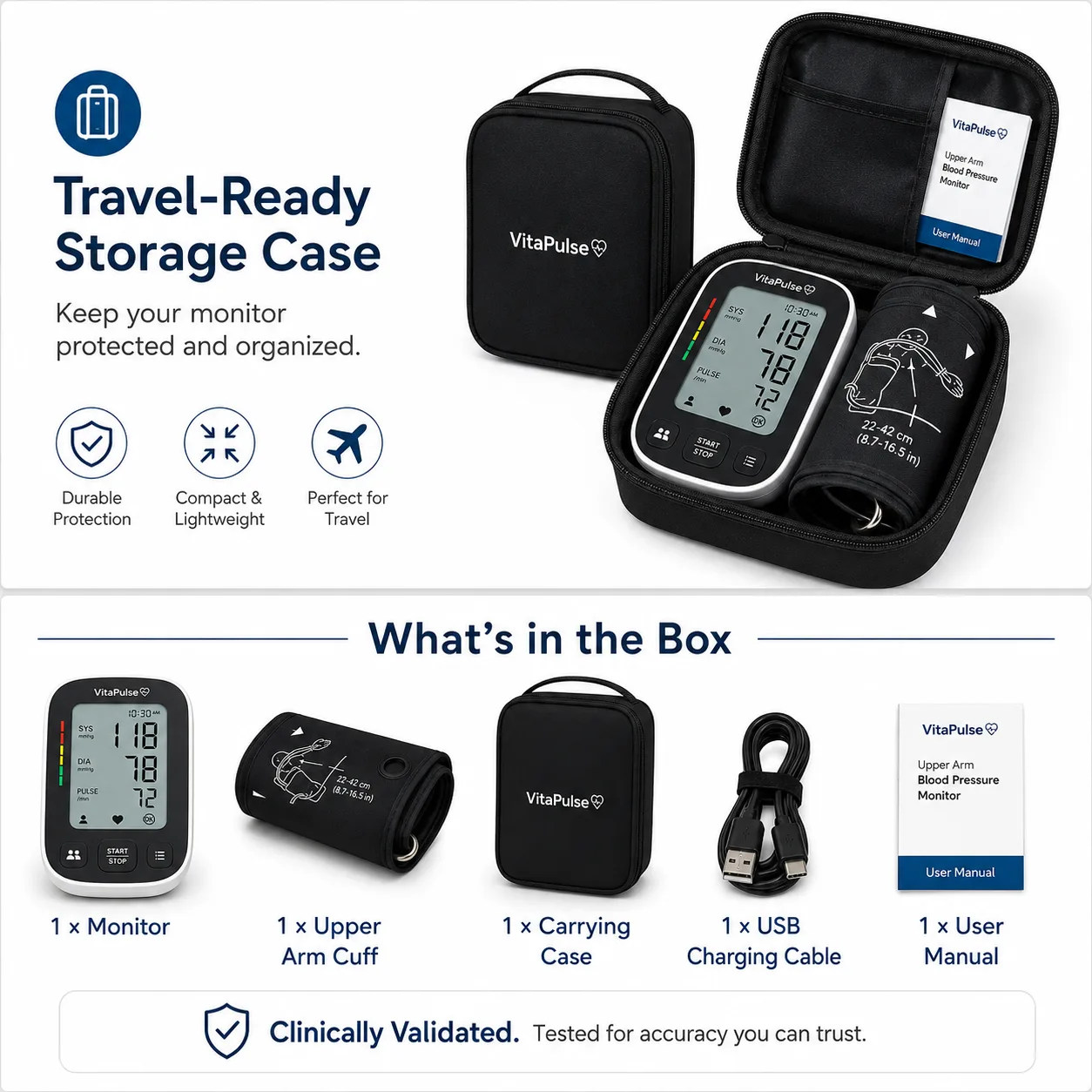 VitaPulse blood pressure monitor — product detail