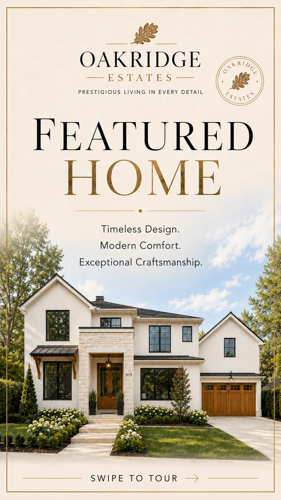 AI marketing — Oakridge Estates carousel slide 1, Filmatix