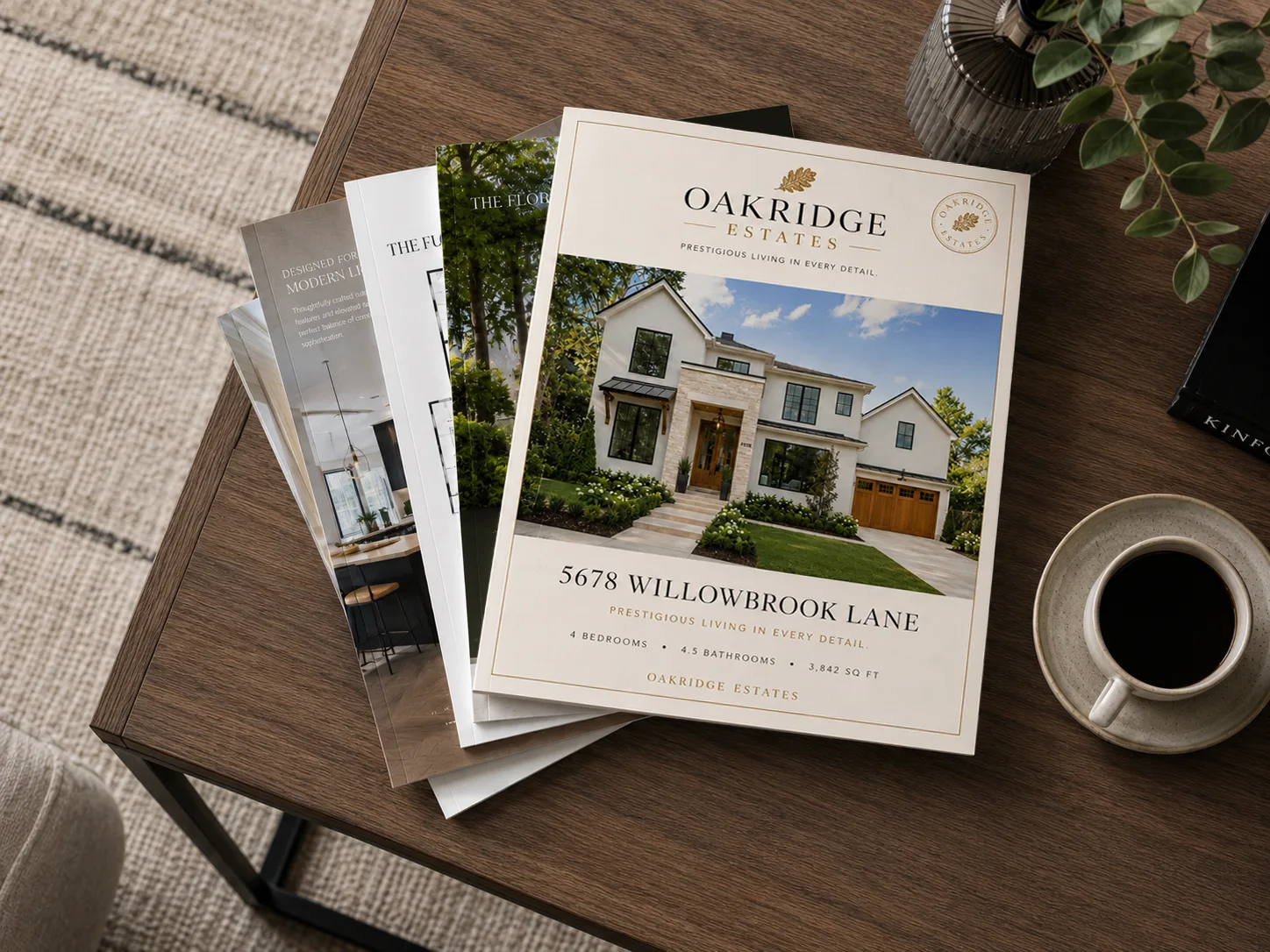 AI marketing — Oakridge Estates real-estate brochure printables, Filmatix studio