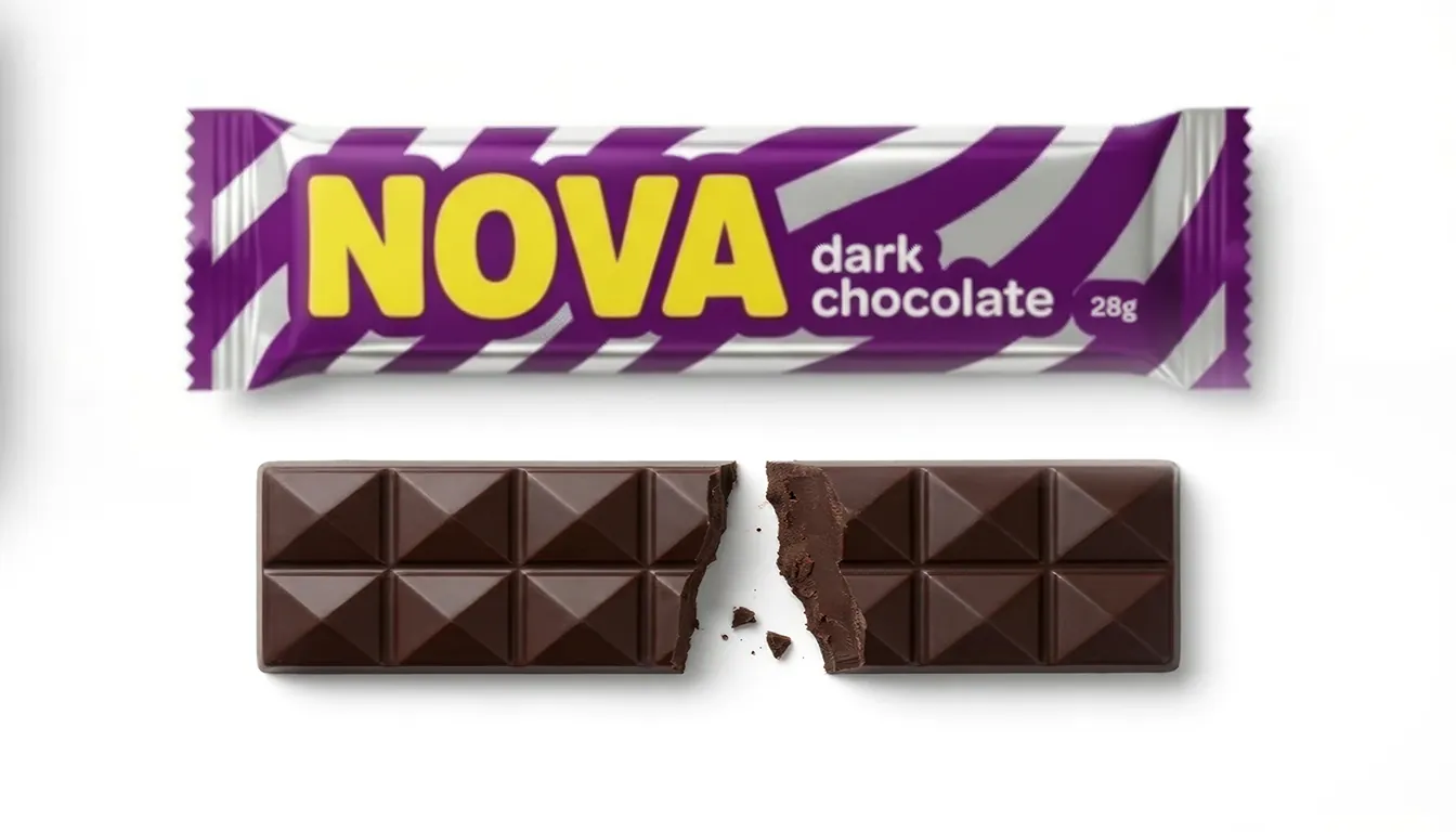 Nova chocolate bar product photo — input for AI ad transformation